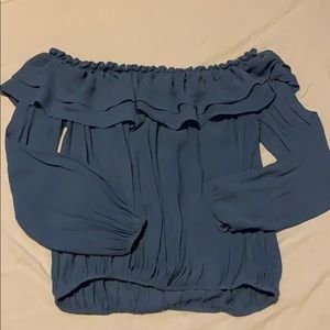 Blue Crop top blouse